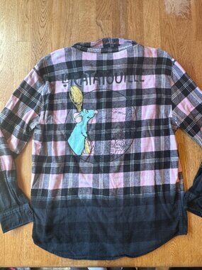 Disney Parks Ratatouille Plaid Ombre Top Button Up Size Large